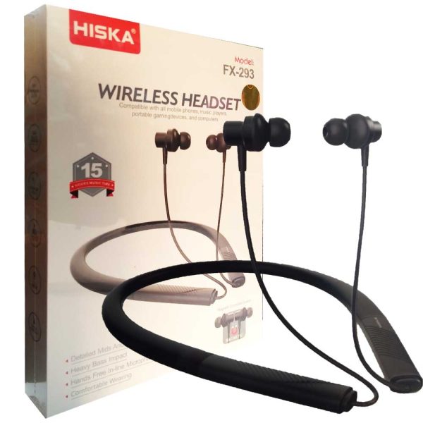 هندزفری بلوتوثی گردنی HISKA FX293